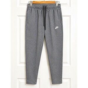 Nike Men’s Gray Fleece Jogger Pants S Drawstring Pockets Tapered BV2707-071